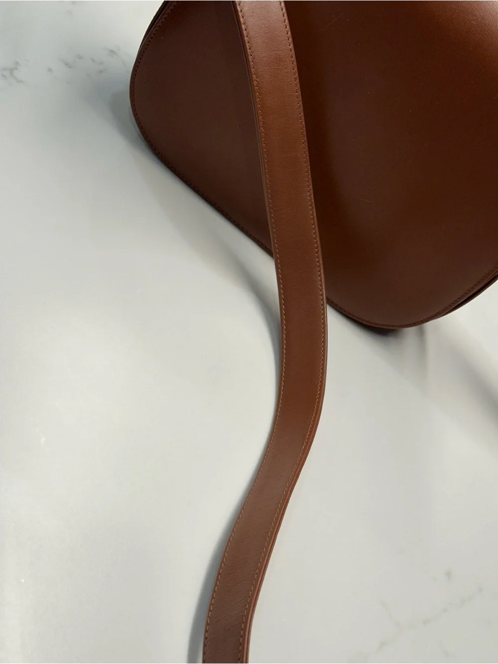 Vintage Gianni Versace Cognac Leather Crossbody with Medusa Relief